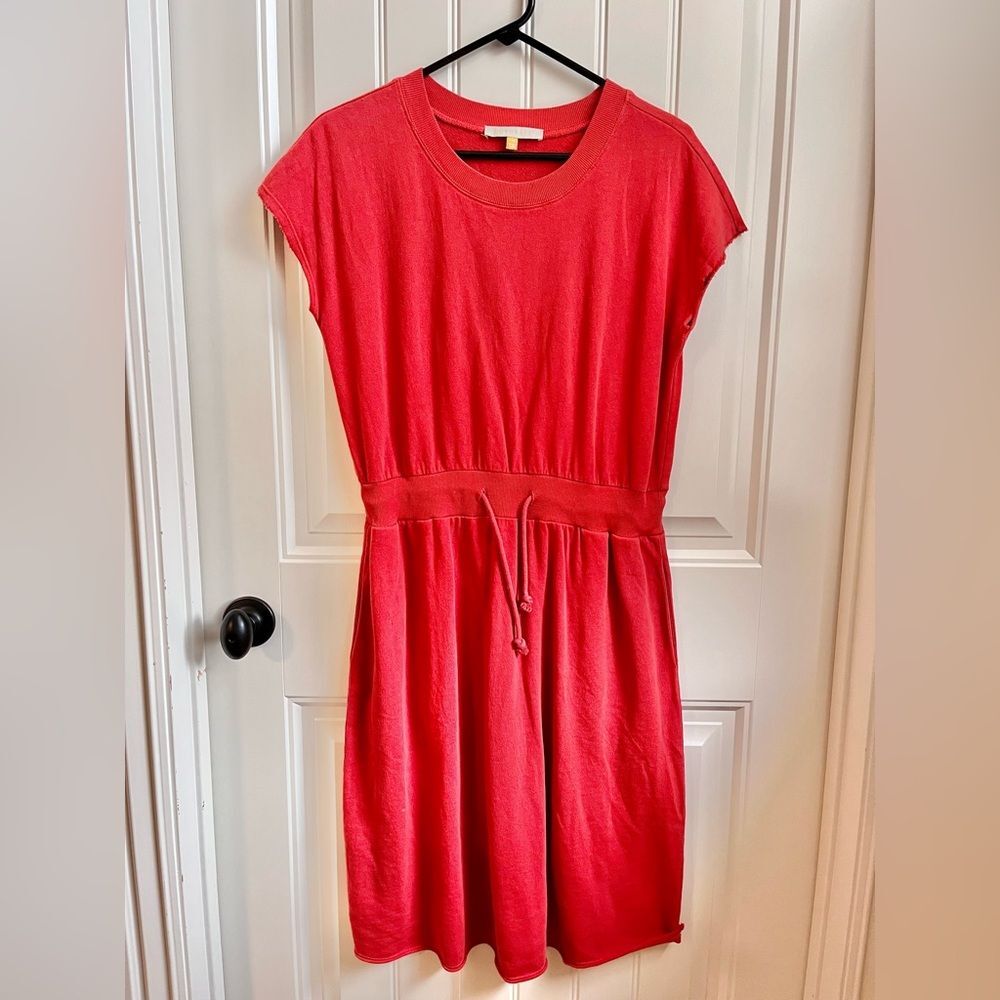 DownEast Red Dolman Sleeve Sundress coral orange red size medium